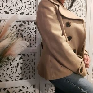 Banana Republic Tan Peacoat Size small